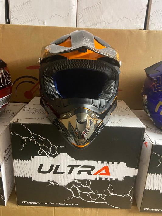 Ultra Motocross Motorcross Helm Oranje/Black