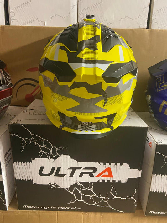 Ultra Motocross Motorcross Helm Yellow/Black
