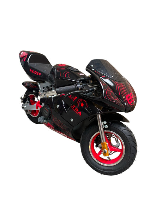 Ultra Motocross Mini Bike Wegracer 49cc Rood/Zwart
