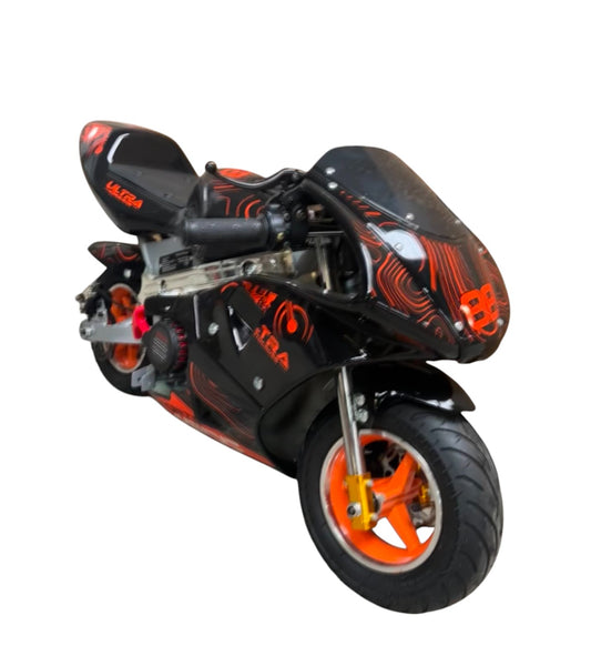 Ultra Motocross Mini Bike Wegracer 49cc Oranje/zwart