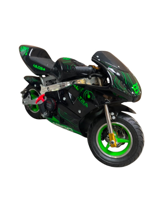 Ultra Motocross Mini Bike Wegracer 49cc Groen/zwart