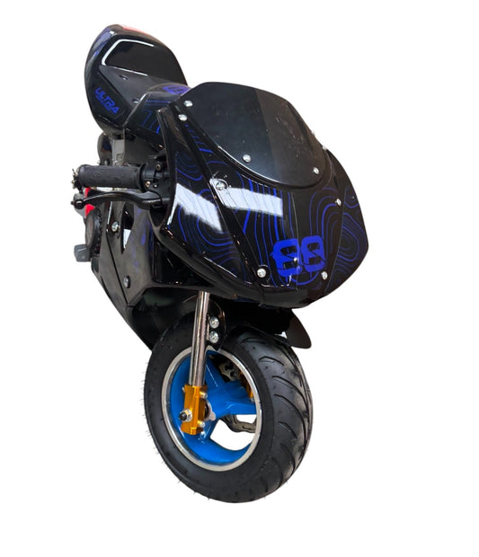 Ultra Motocross Mini Bike Wegracer 49cc Blauw/zwart