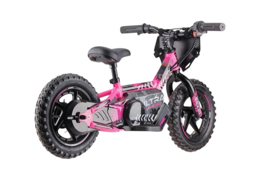 Ultra Motocross Elektrische Loopfiets 12 inch Roze