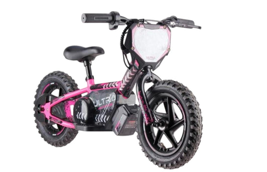 Ultra Motocross Elektrische Loopfiets 12 inch Roze