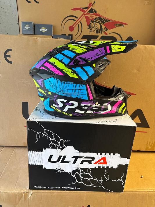 Ultra Motocross Motorcross Helm Mixed Color