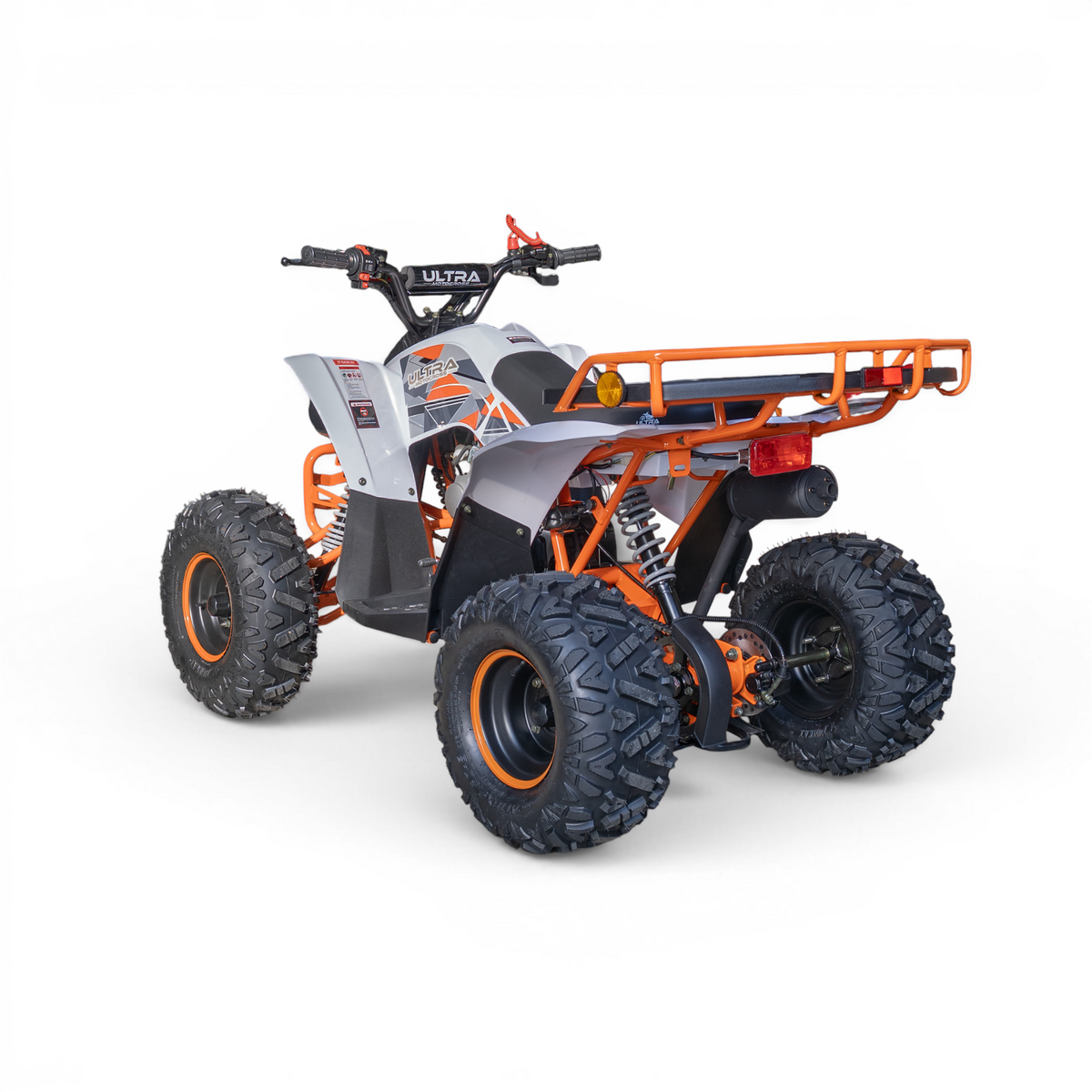 High-Performance Raptor ATV Quad 125cc Pro – Electric Start Oranje-wit