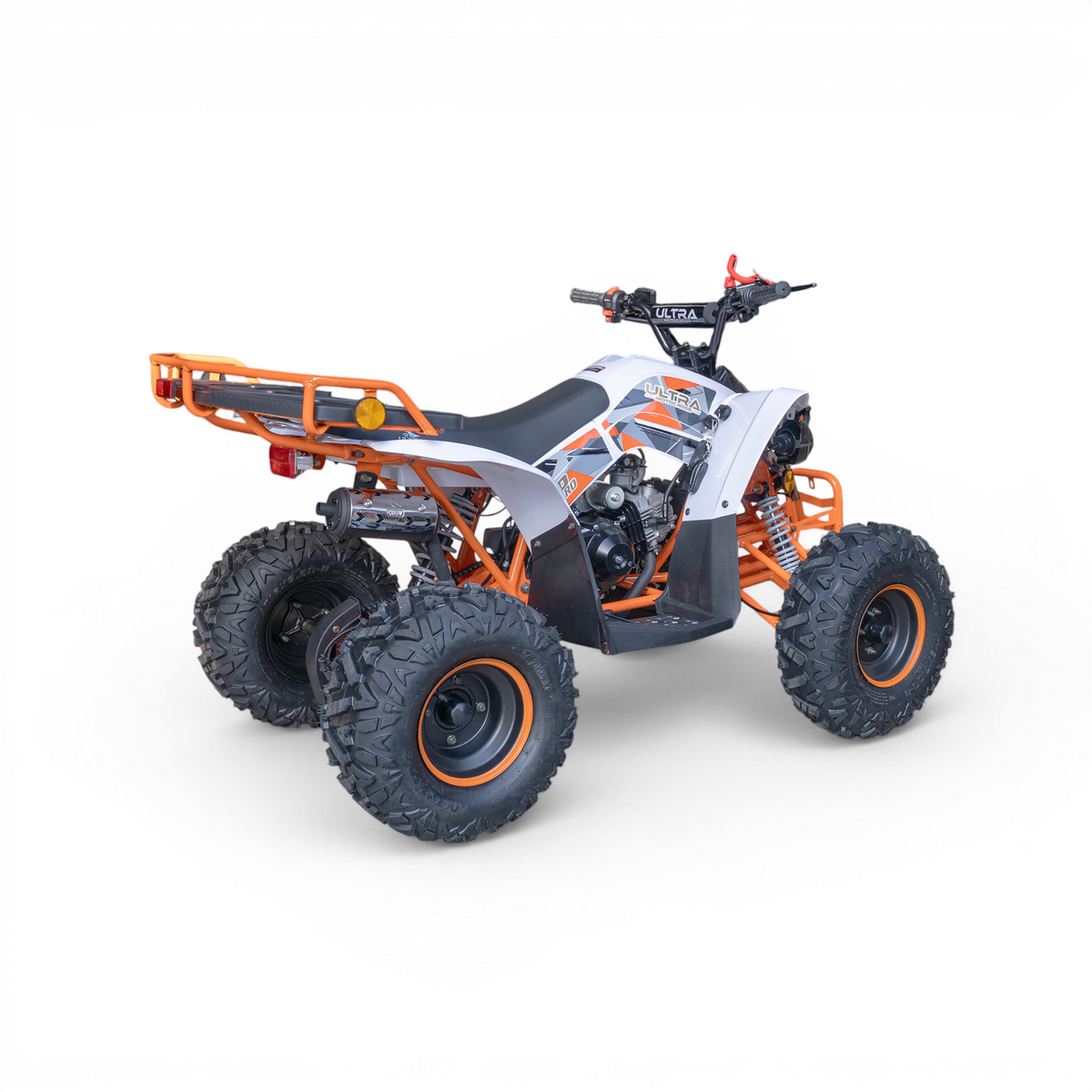 High-Performance Raptor ATV Quad 125cc Pro – Electric Start Oranje-wit