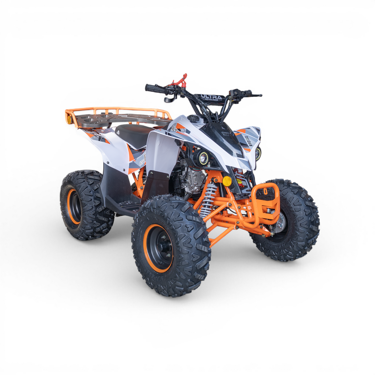 High-Performance Raptor ATV Quad 125cc Pro – Electric Start Oranje-wit