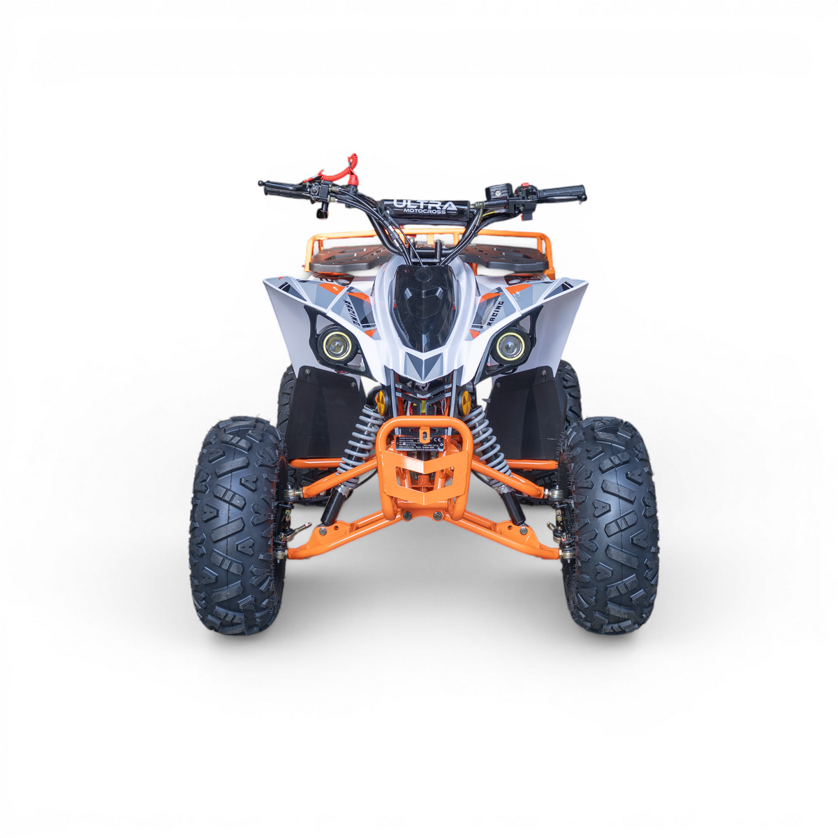 High-Performance Raptor ATV Quad 125cc Pro – Electric Start Oranje-wit
