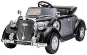 Audi Horch 930V Kinderauto 1938  – Zwart/Zilver Metallic – 2 Personen