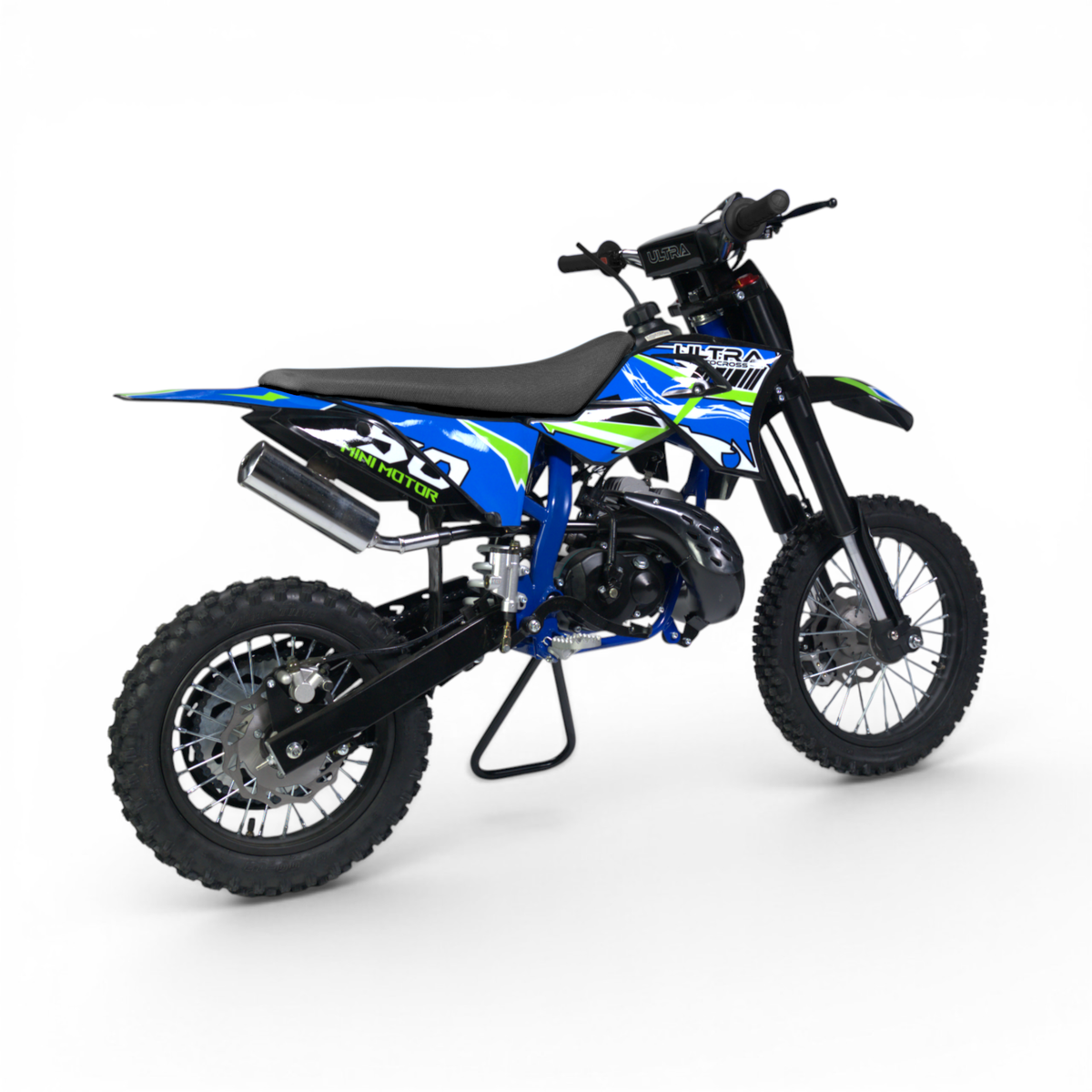 Crossmotor 50cc 80km/h 2-Takt Automaat Kickstarter 14"/12" Blauw