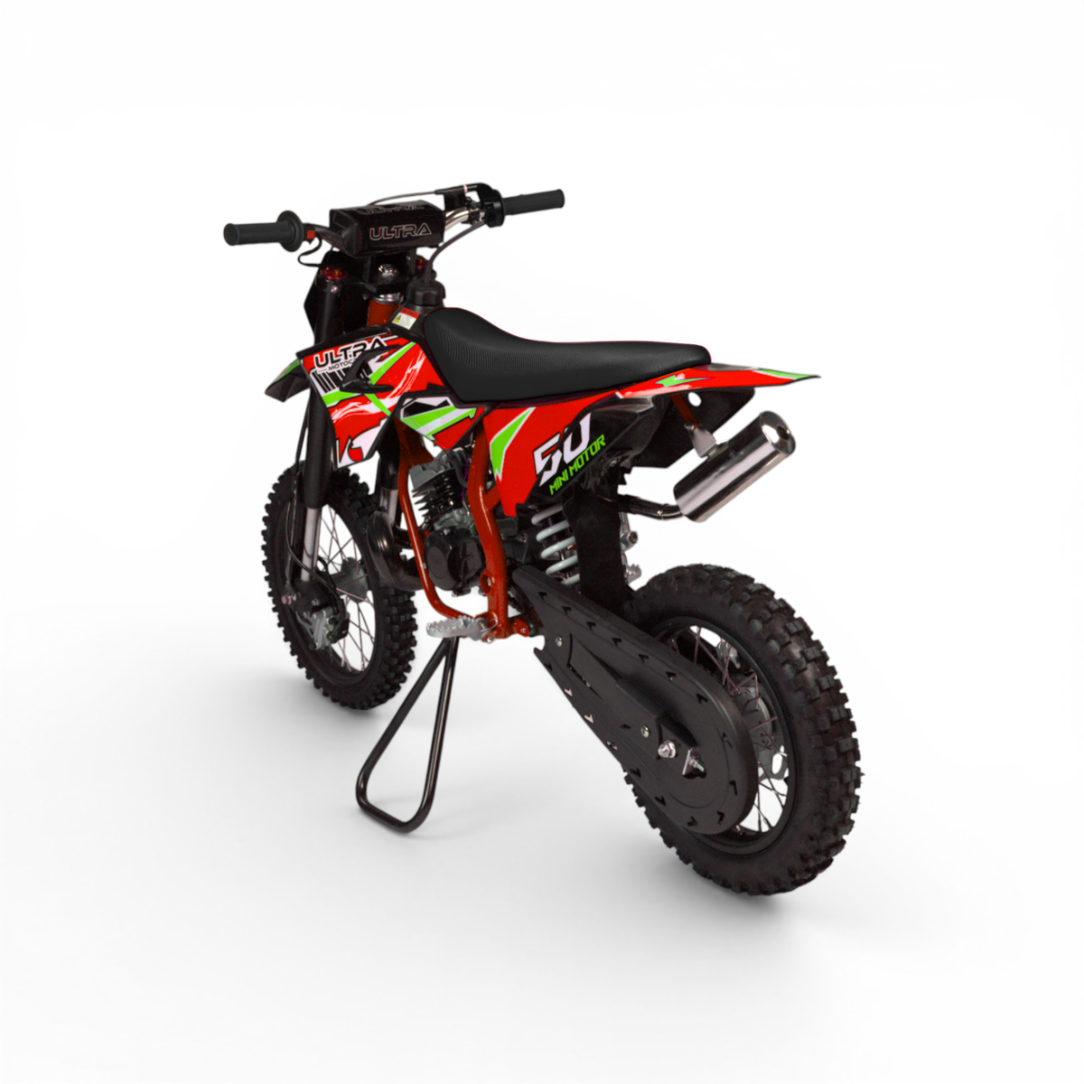 Crossmotor 50cc 80km/h 2-Takt Automaat Kickstarter 14"/12" Rood