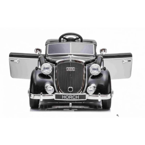 Audi Horch 930V Kinderauto 1938  – Zwart/Zilver Metallic – 2 Personen