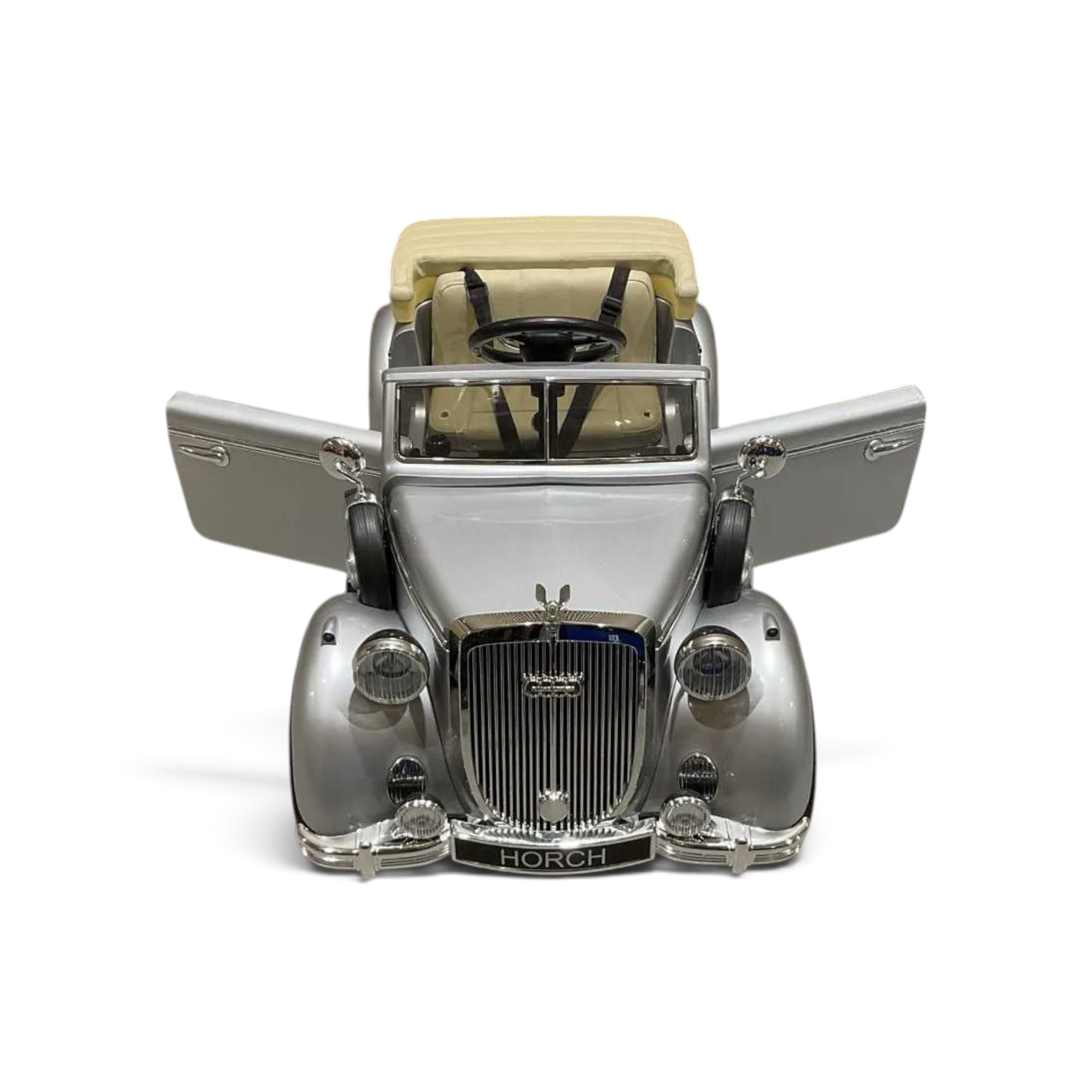 Audi Horch 930V Kinderauto 1938 – Zilver Metallic – 2 Personen
