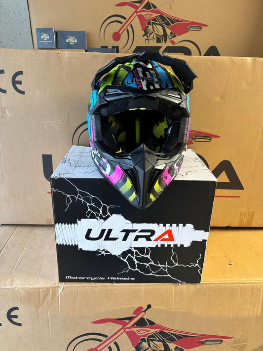 Ultra Motocross Motorcross Helm Mixed Color
