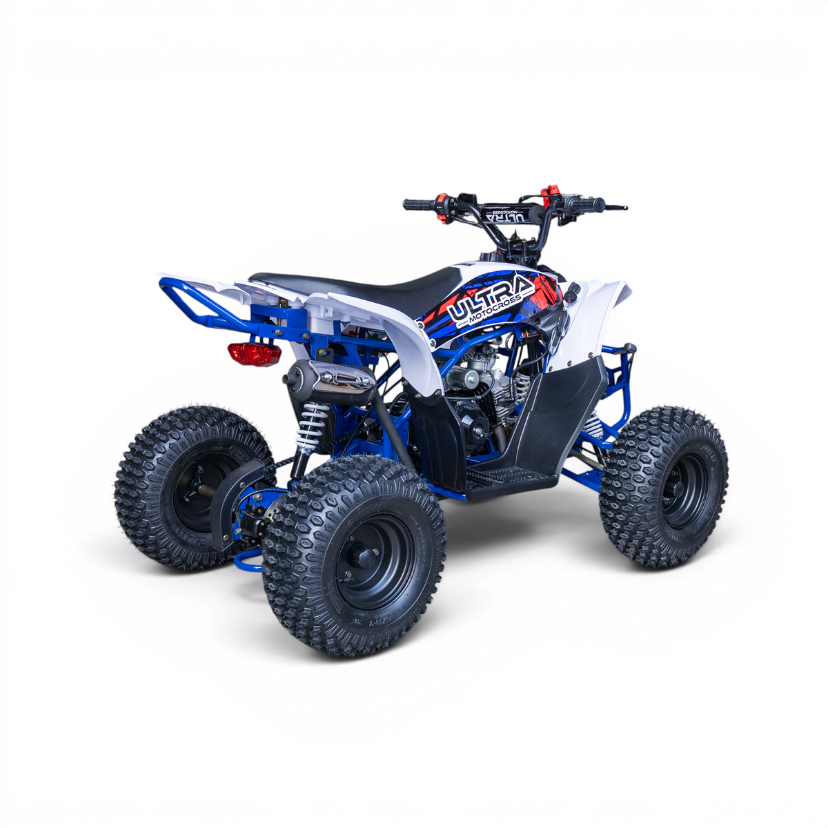 High-Performance Raptor ATV Quad 125cc Pro – Electric Start Blauw-wit