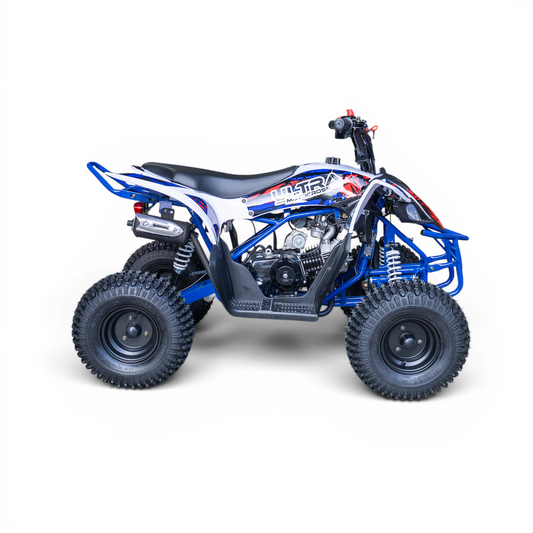 High-Performance Raptor ATV Quad 125cc Pro – Electric Start Blauw-wit
