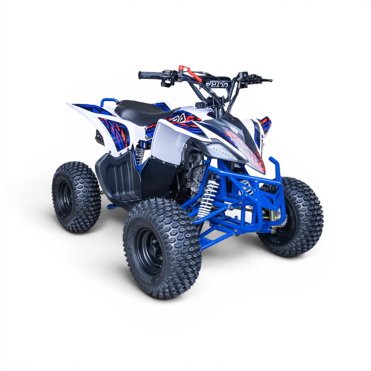 High-Performance Raptor ATV Quad 125cc Pro – Electric Start Blauw-wit