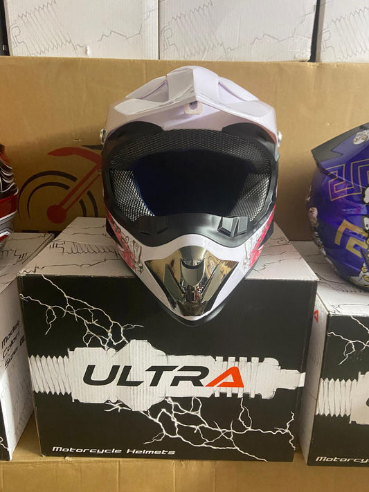 Ultra Motocross Motorcross Helm Pink Butterfly