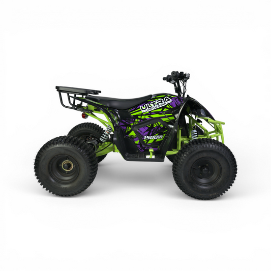 2025 Ultra Motocross ATX 1500 Elektrische Quad Groen Paars