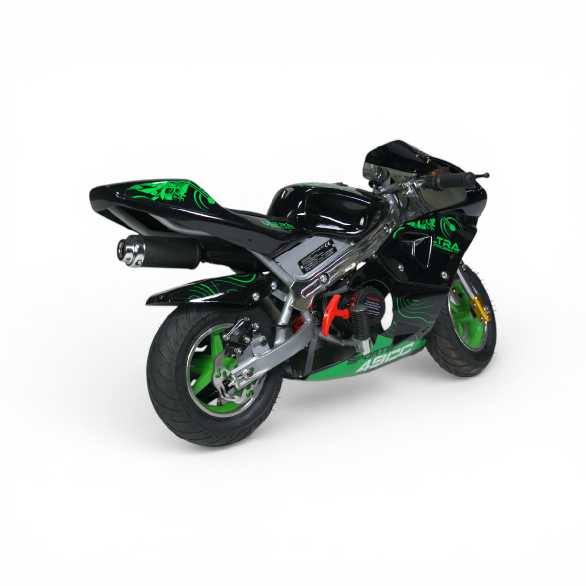 Nieuwe Ultra 49CC benzine mini racer, pocketbike/mini bikes Groen