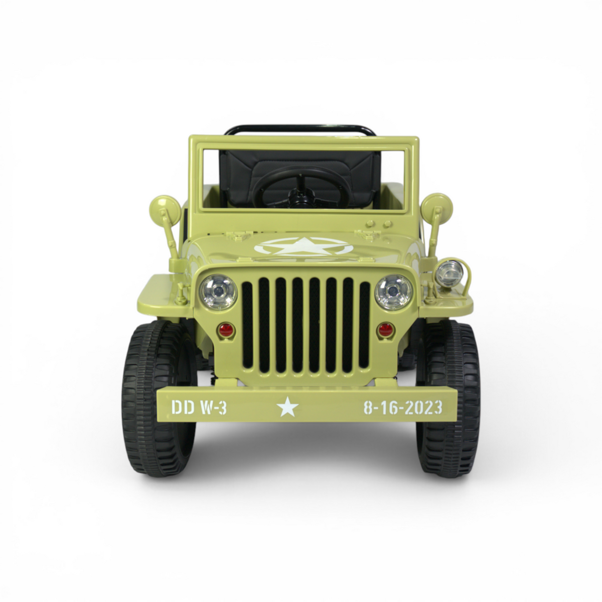 Willy’s Jeep 12V Army Matcha Kinderjeep op Accu + Joystick