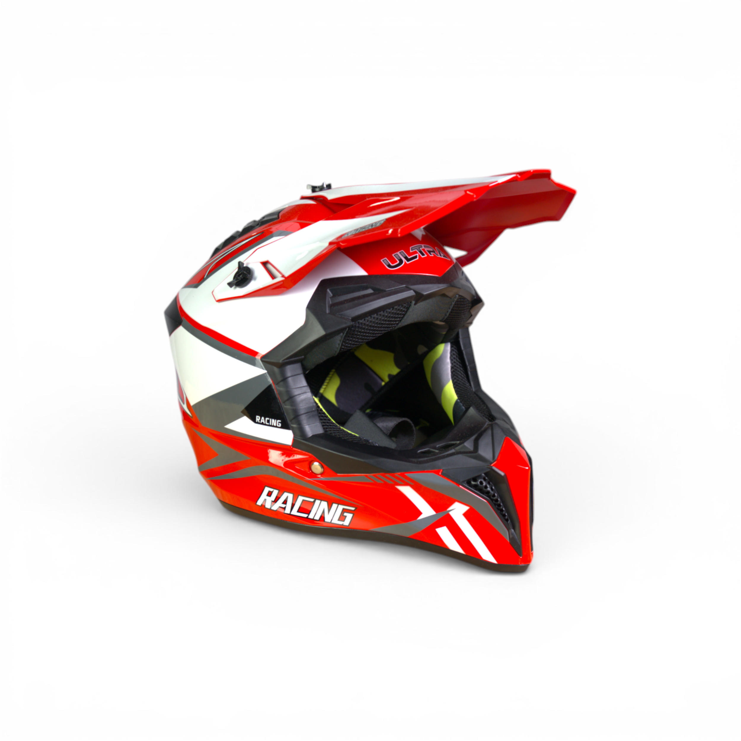 Ultra Pro Crosshelm – Racing Edition (Rood/Wit/Zwart)