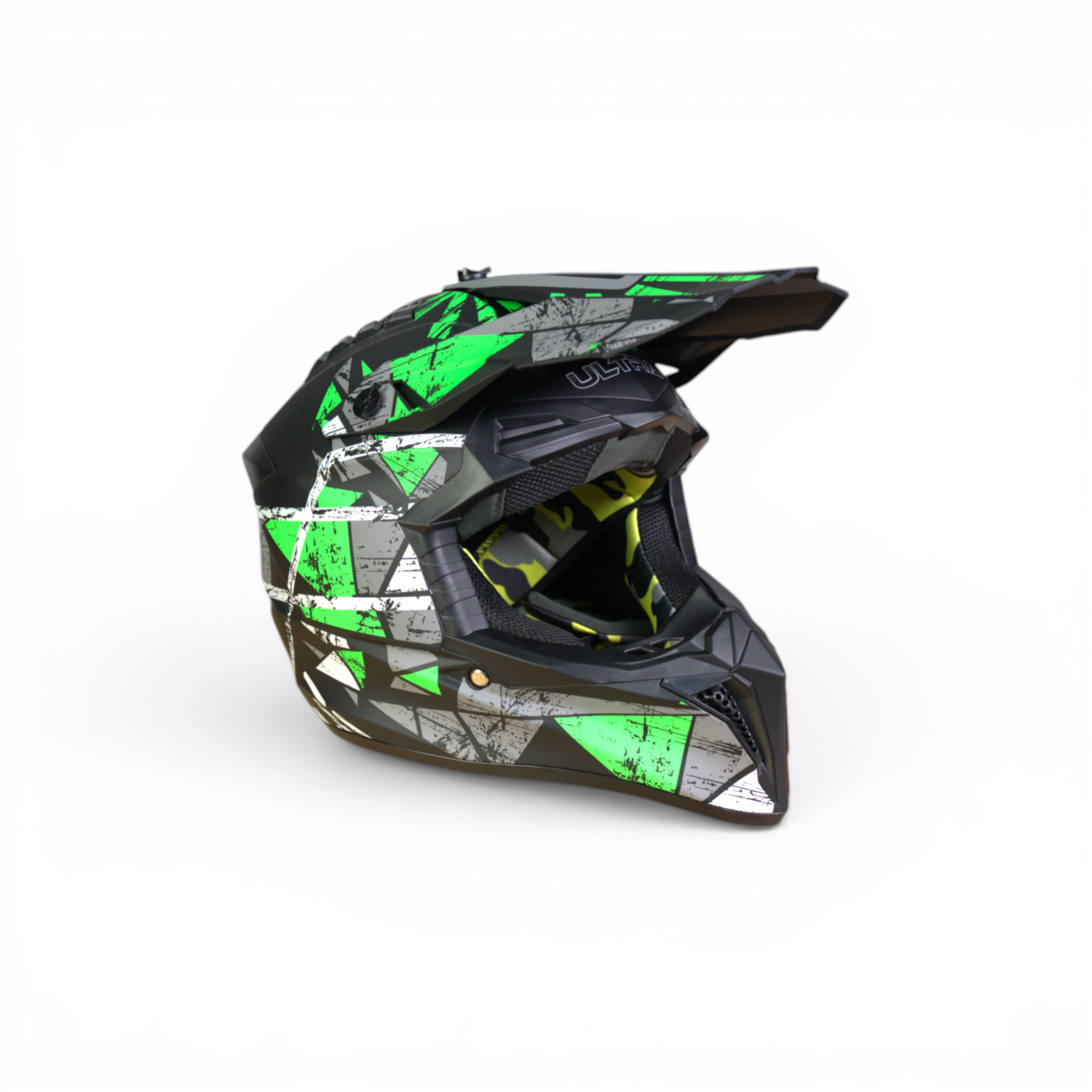Ultra Pro Crosshelm – Grunge Edition (Mat Zwart/Groen/Grijs)