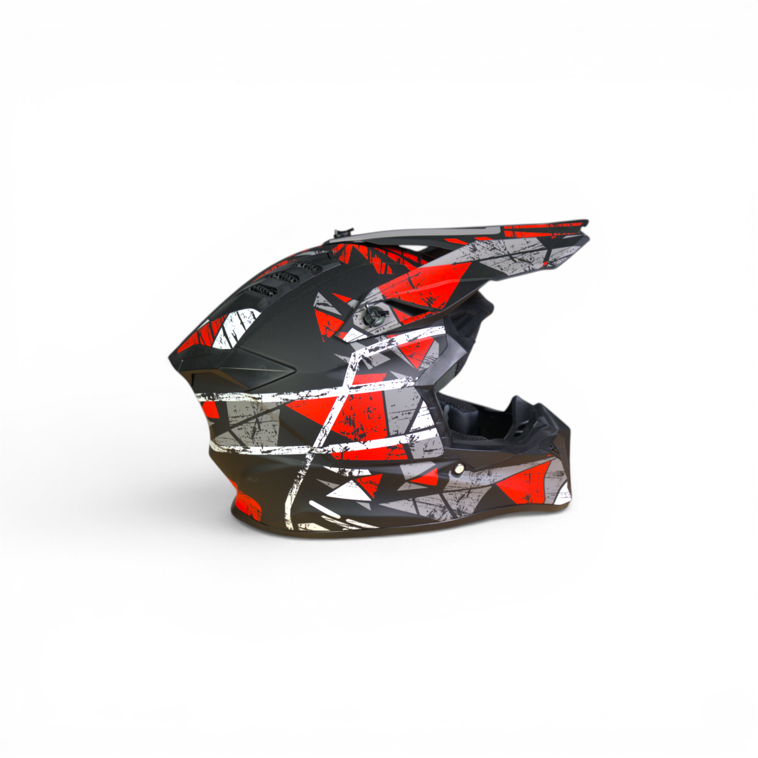 Ultra Pro Crosshelm – Grunge Edition (Mat Zwart/Rood/Grijs)