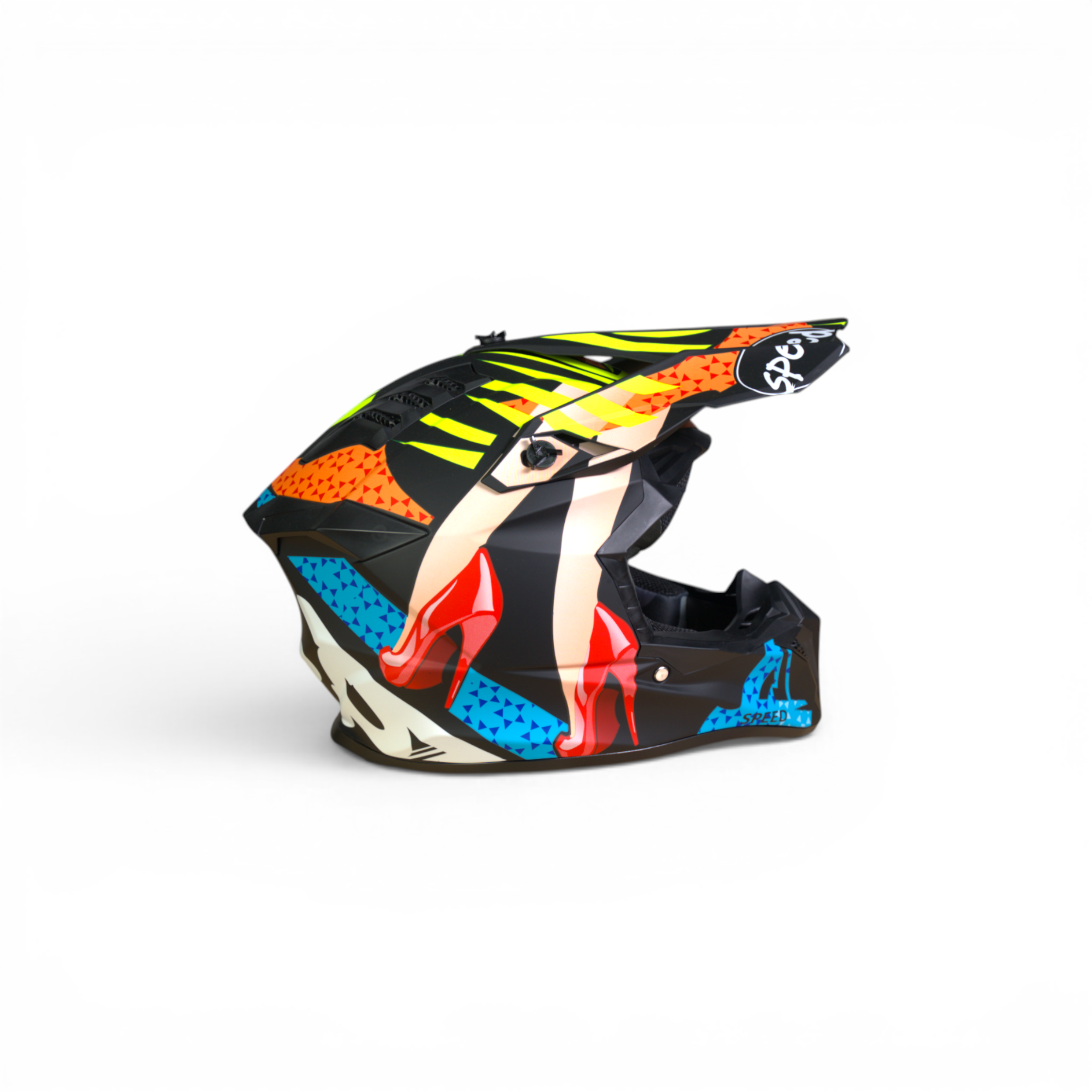 Speed Pro Crosshelm – Pop-Art Edition Multicolor
