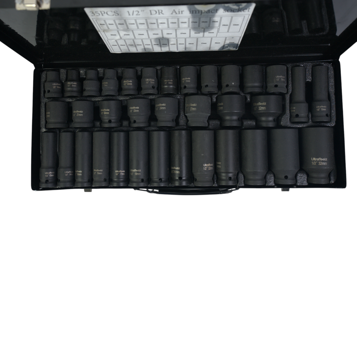 Ultratoolz 35-delige 1/2” Slagdoppenset Slagmoerset