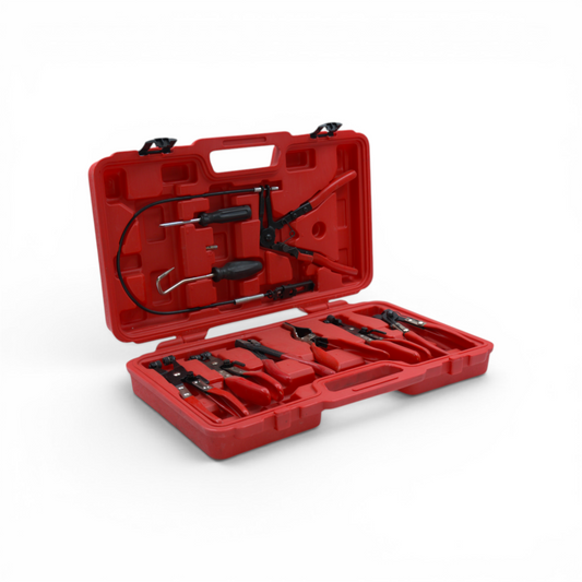 9-Delige Professionele Slangklemtangenset (18–54 mm • Met Bowdenkabel)