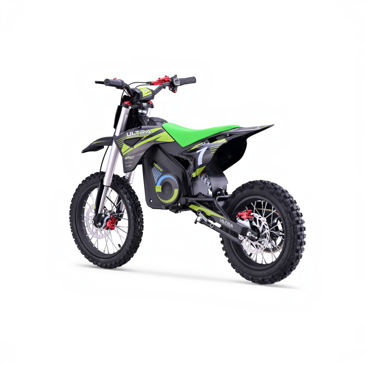 Ultra Motocross Snelle Krachtige Dirtbike 1800w 48v 65km/u Groen