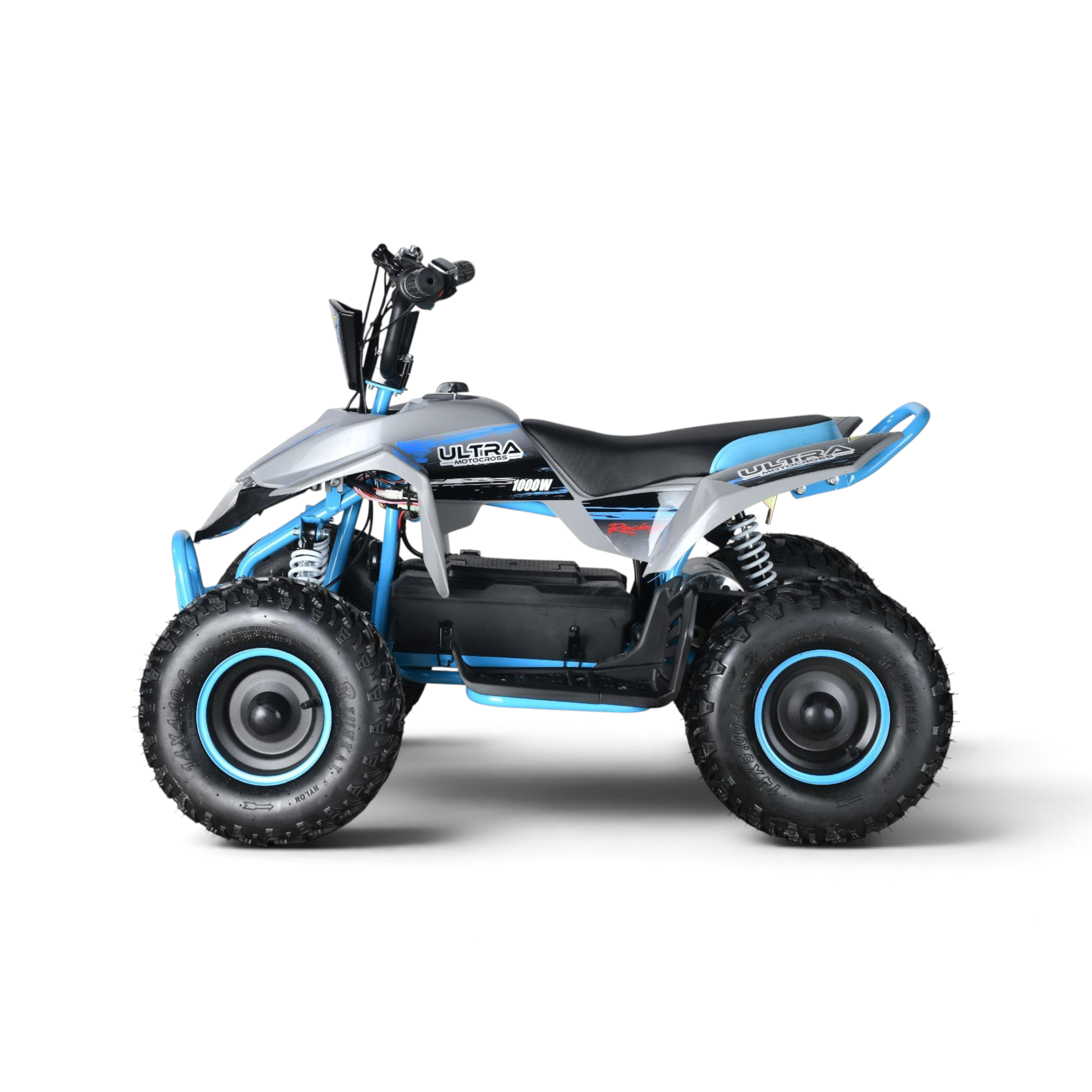 Elektrische Kinderquad Racing Accu 1000W 48V Grijs Blauw