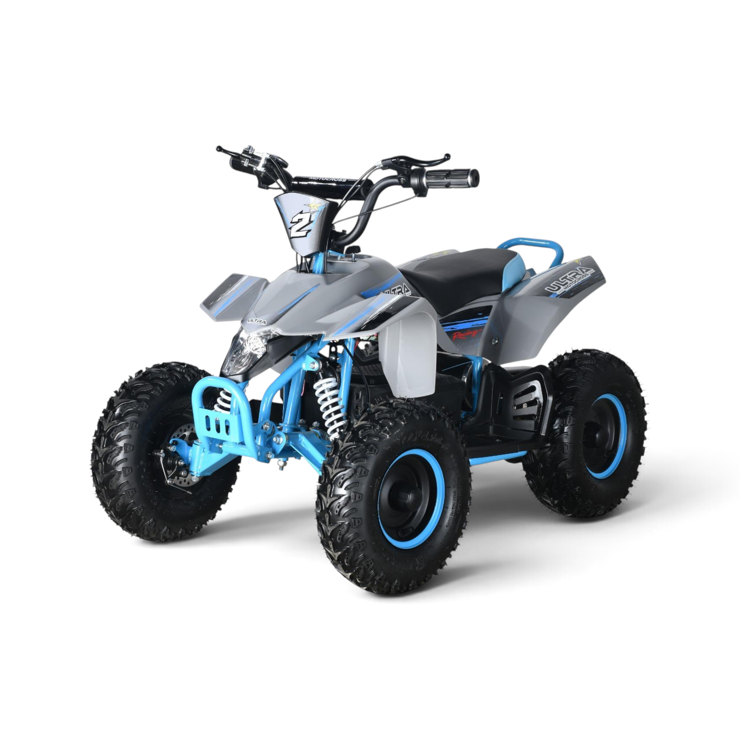 Elektrische Kinderquad Racing Accu 1000W 48V Grijs Blauw