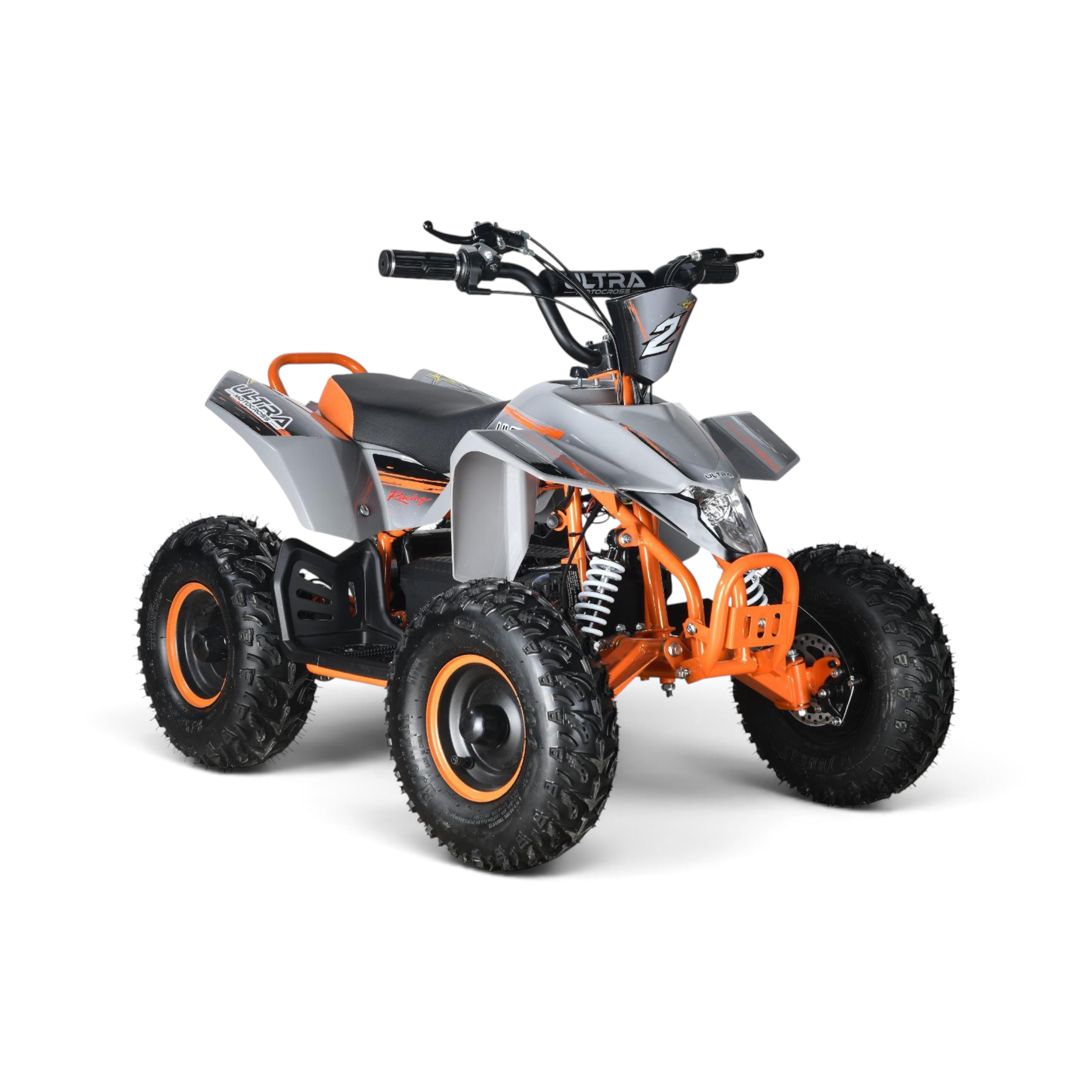 Elektrische Kinderquad Racing Accu 1000W 48V Grijs Oranje