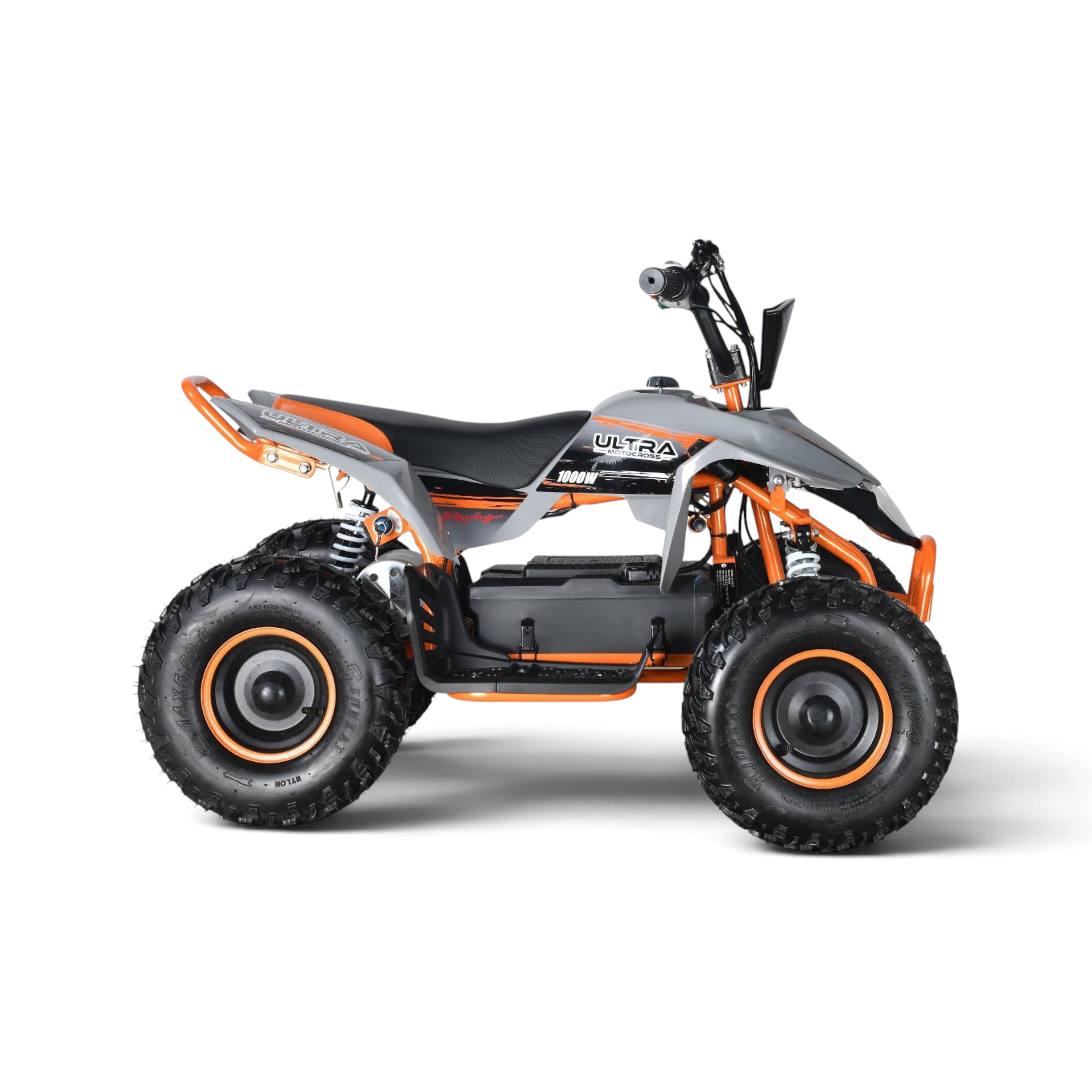Elektrische Kinderquad Racing Accu 1000W 48V Grijs Oranje