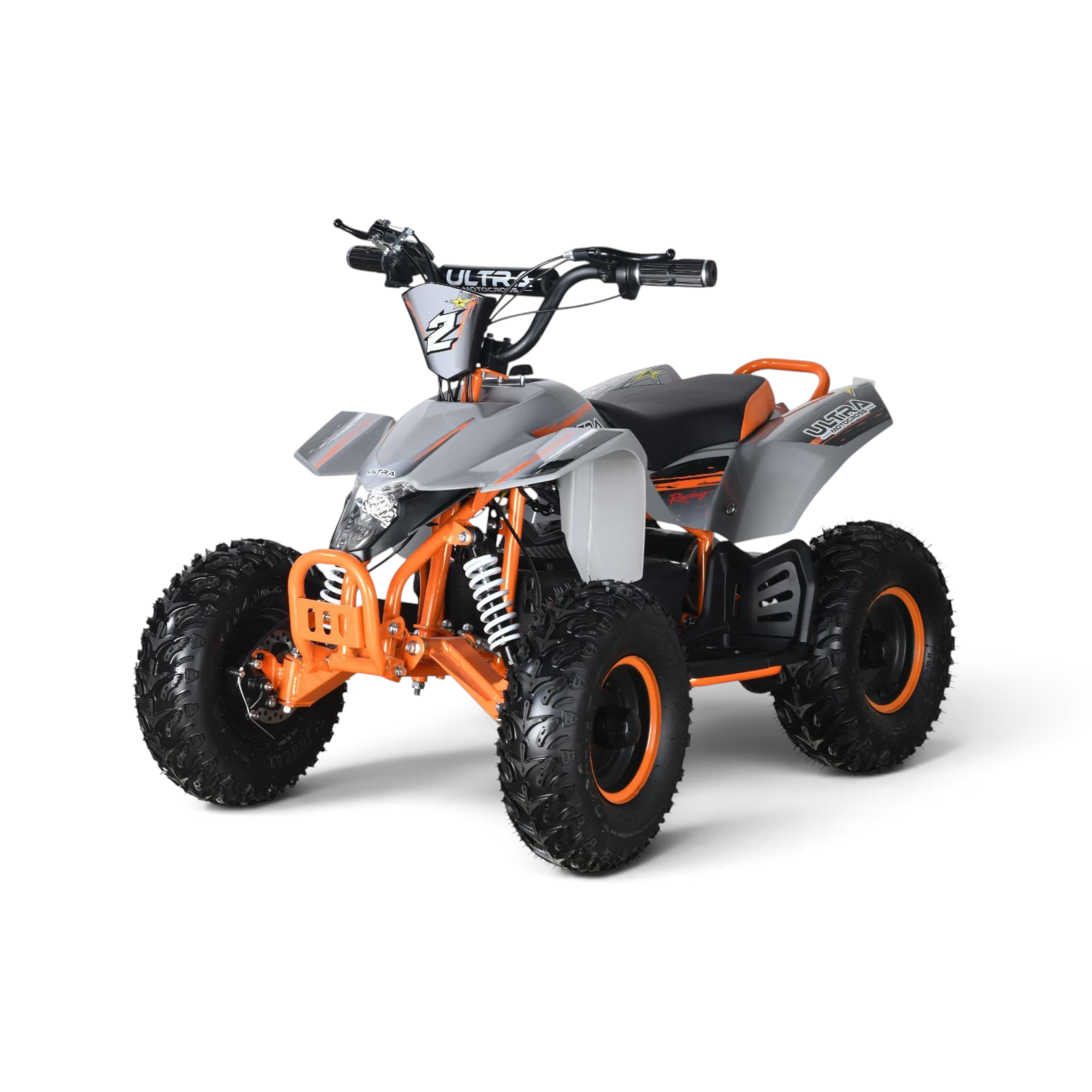 Elektrische Kinderquad Racing Accu 1000W 48V Grijs Oranje