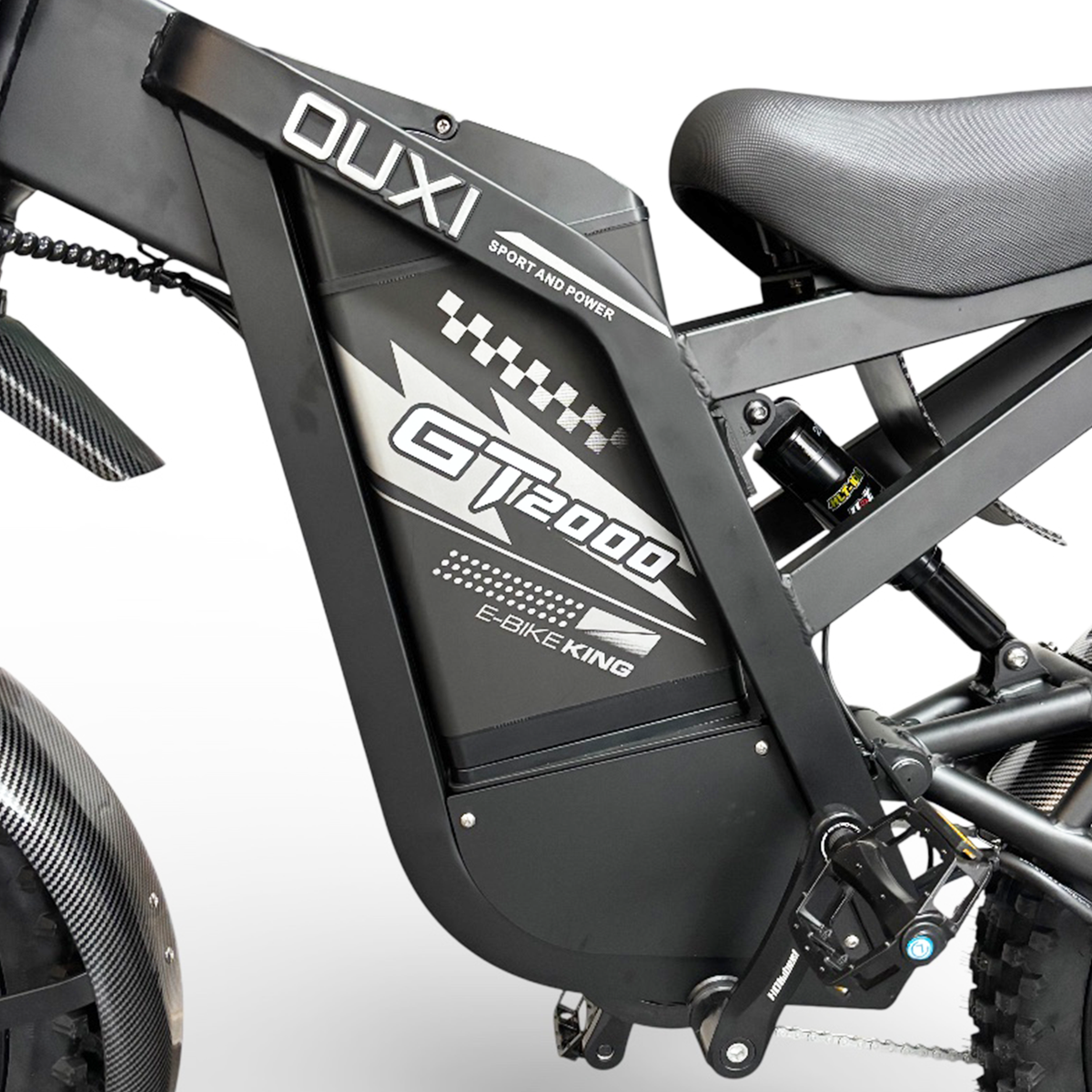 GT2000 Elektrische Fatbike & Crossbike – Zwart (2000W High-Performance Edition)