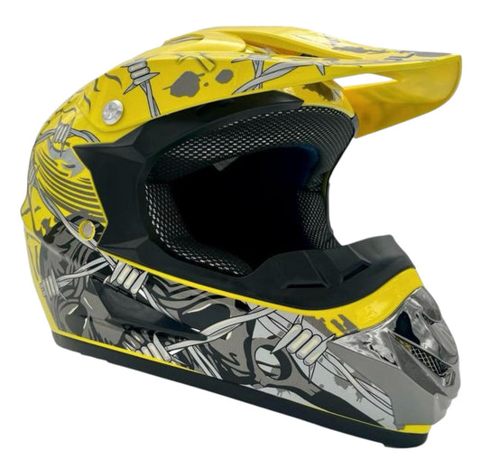 Ultra Motocross Motorcross Helm Barbed Wire Yellow