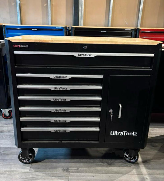 Ultratoolz Houten blad Gereedschapswagen 7/7 Met PowerToolz