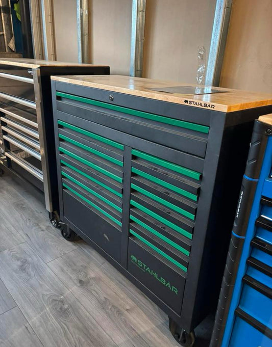 Stahlbär Houten Blad Jumbo Pro Gereedschapswagen – 10/13 Gevuld