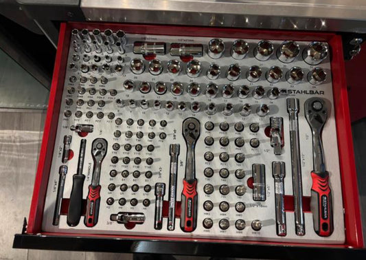 Stahlbar Gereedschapswagen XXL Krachtdoppen Rood