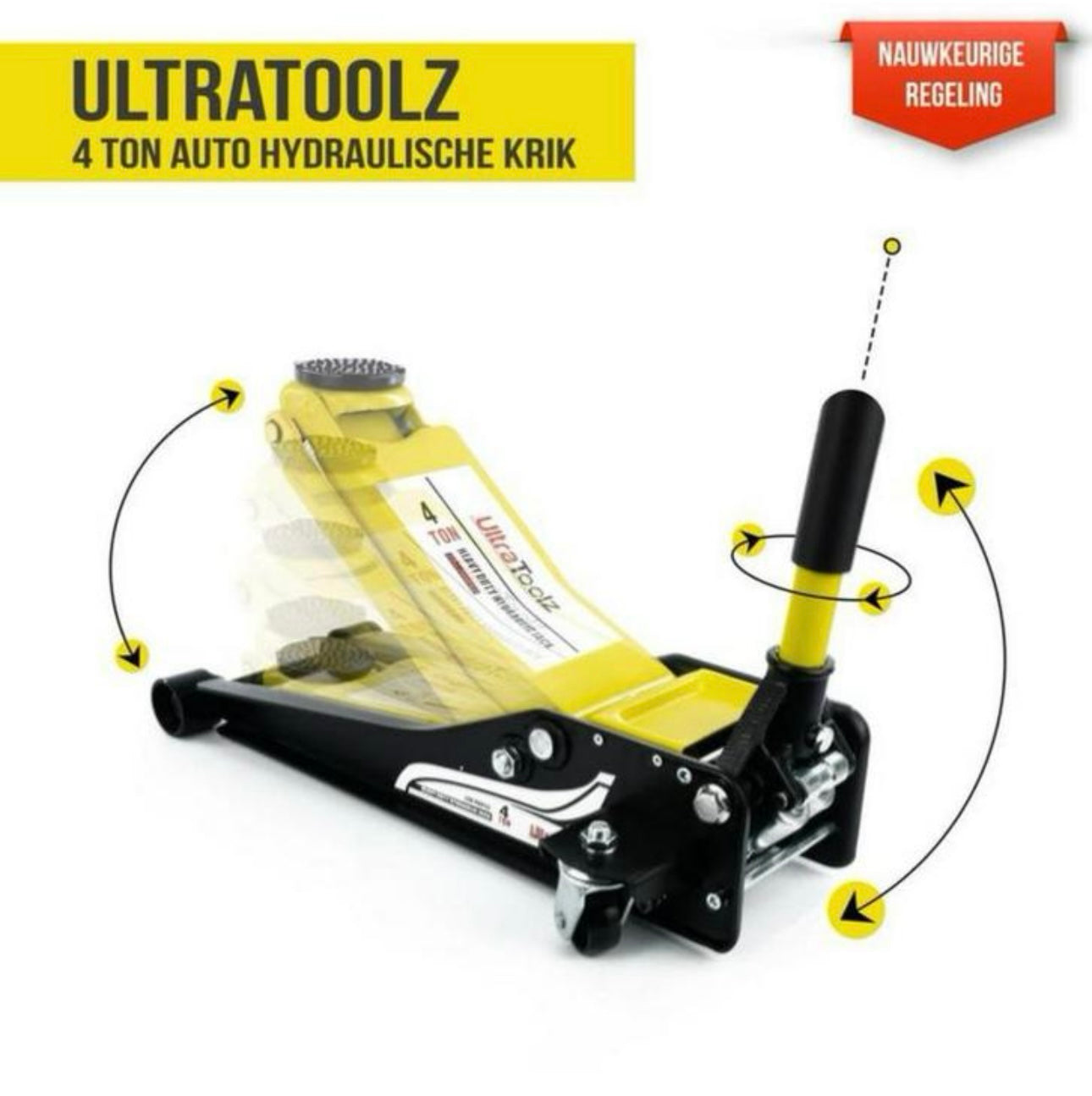 UltraToolz 4 ton krik, hydraulische autokrik voor auto's en SUV's, robuuste autokrik met hoge draagkracht, professionele krik voor werkplaats, garage en mobiele toepassingen, 4000 kg draagvermogen UltraToolz 4 ton krik, hydraulische autokrik voor auto's en SUV's, robuuste autokrik met hoge draagkracht, professionele krik voor werkplaats, garage en mobiele toepassingen, 4000 kg draagvermogen