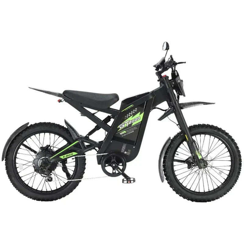 GT2000 Elektrische Fatbike & Crossbike – Groen (2000W High-Performance Edition)