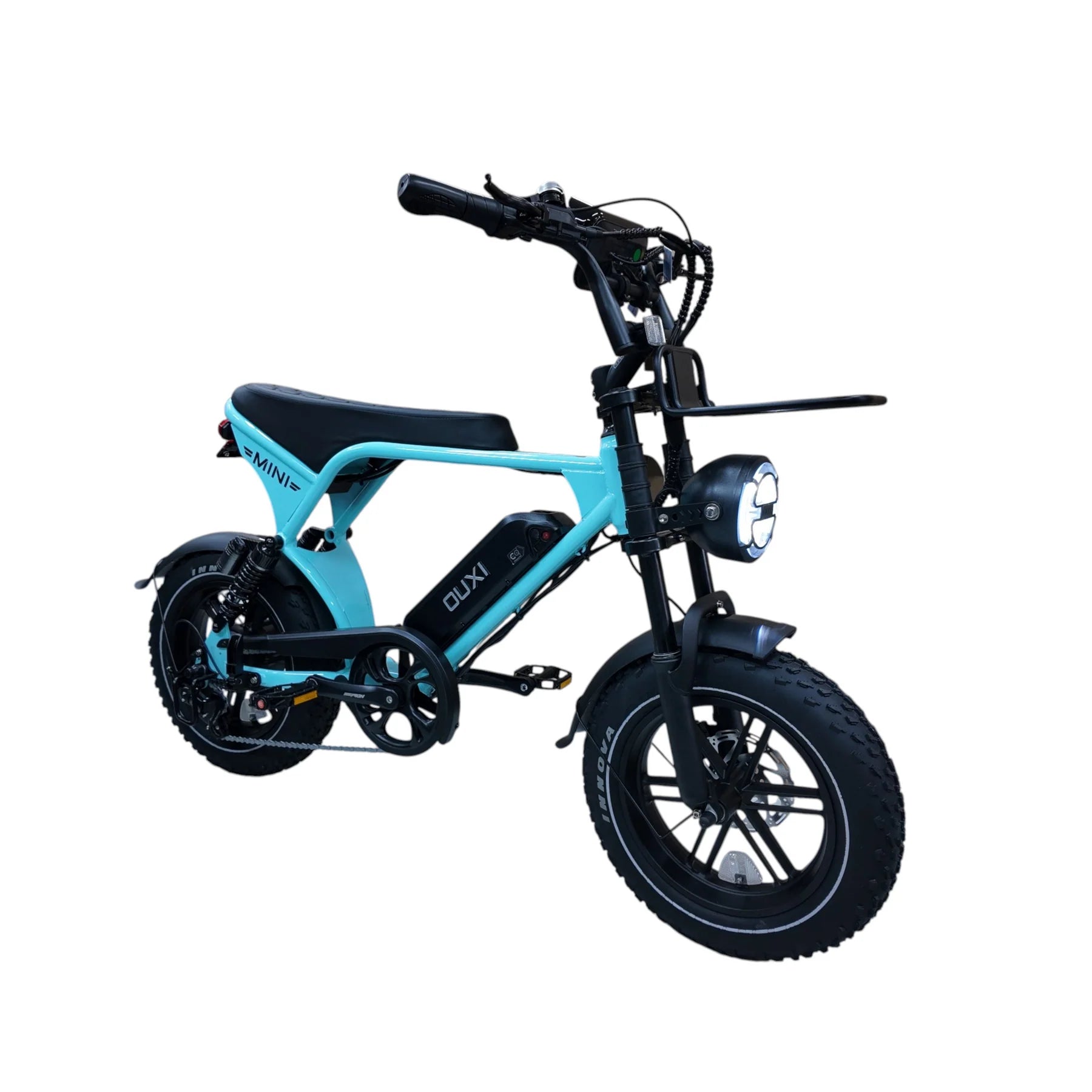 OUXI V8 Ultra Mini Elektrische Fatbike | Lichtblauw | Bluetooth