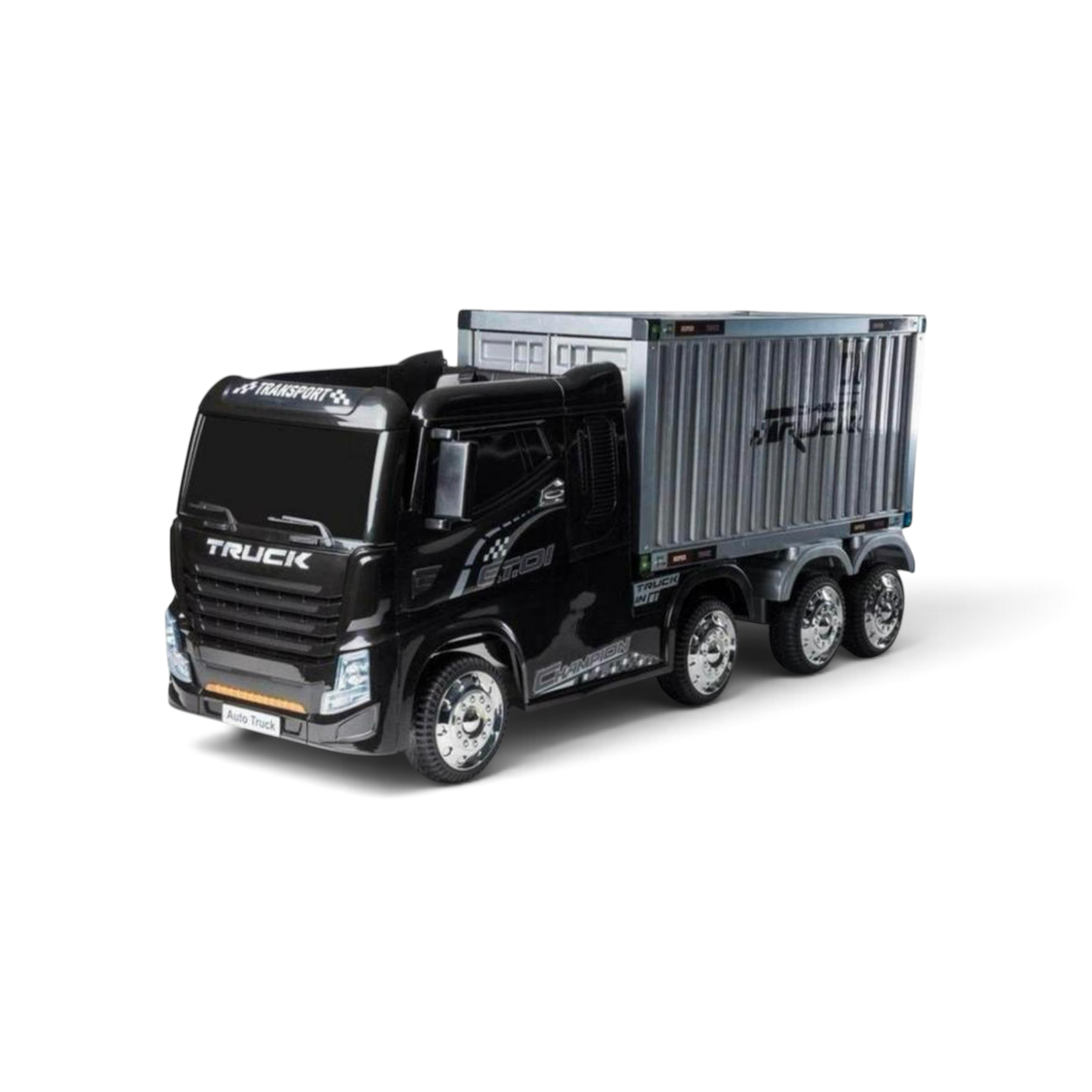 Elektrische Kinder Vrachtwagen met Container – 12V – Wit / Rood / Zwart