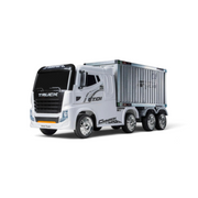 Elektrische Kinder Vrachtwagen met Container – 12V – Wit / Rood / Zwart
