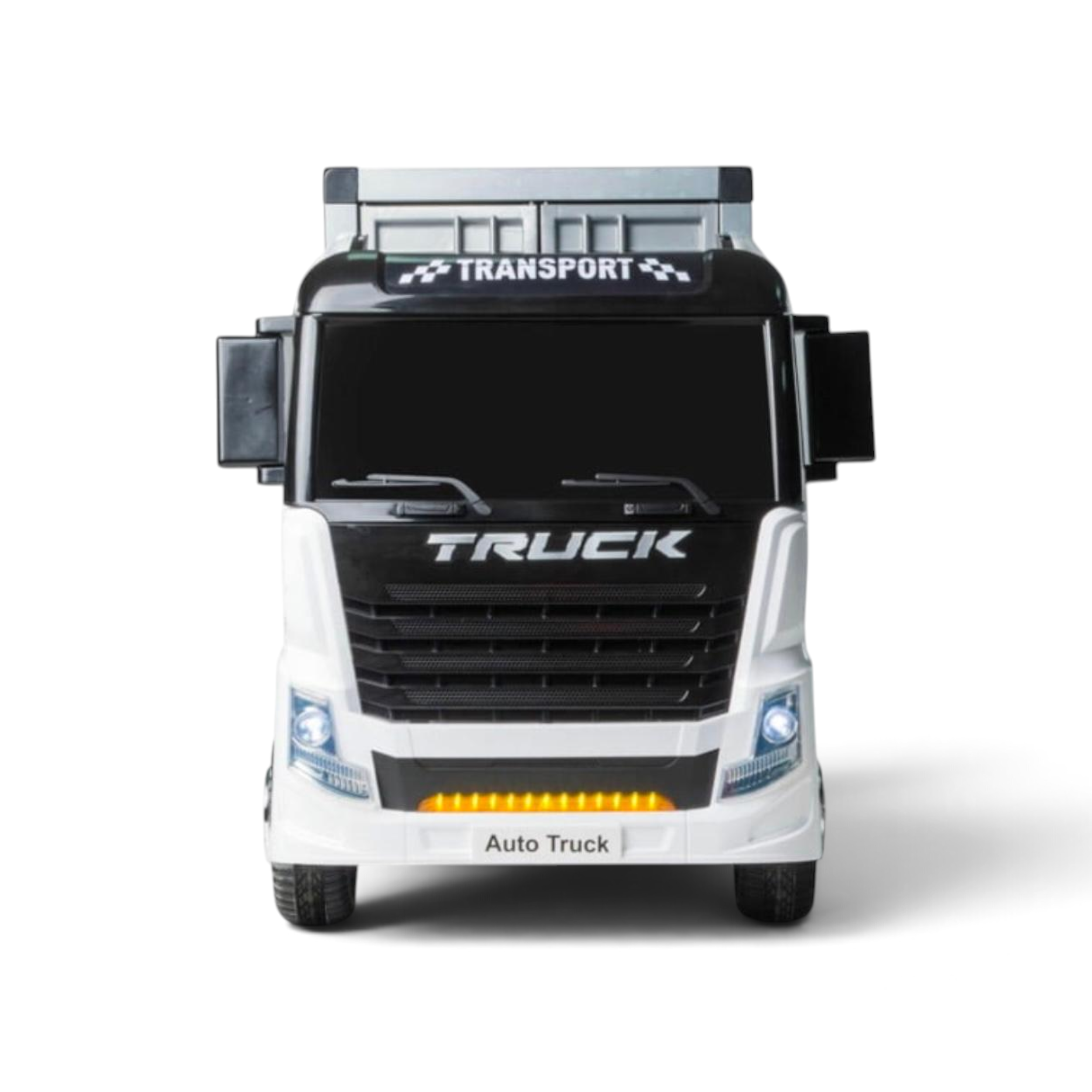Elektrische Kinder Vrachtwagen met Container – 12V – Wit / Rood / Zwart