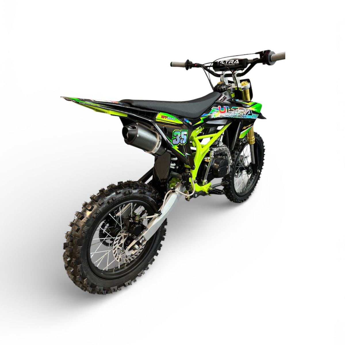 Ultra Motocross Crossmotor Racing 125cc Pro 95km/h 4-Takt Schakel Groen